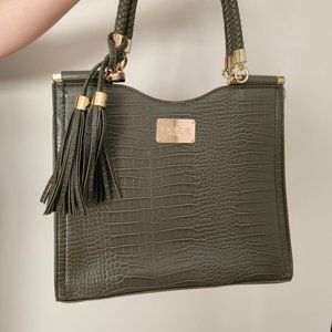 BEBE Snake green bag Natalie Croco Shopper